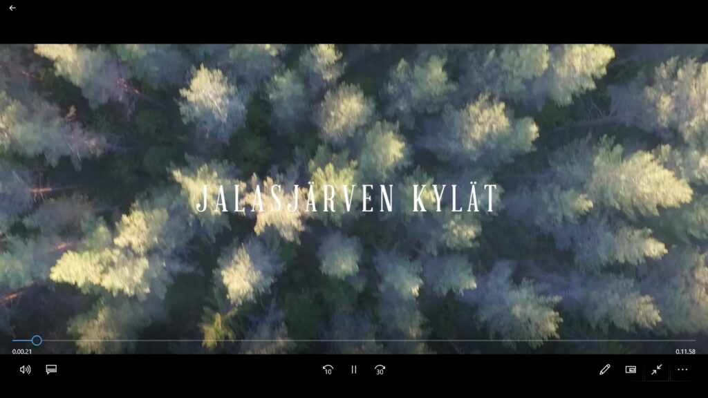 Screenshot Jalasjärven kylät -videosta.