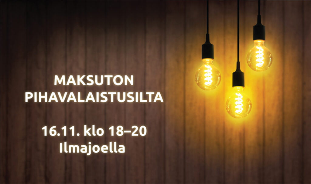 Pihavalaistusilta ilmoitus.